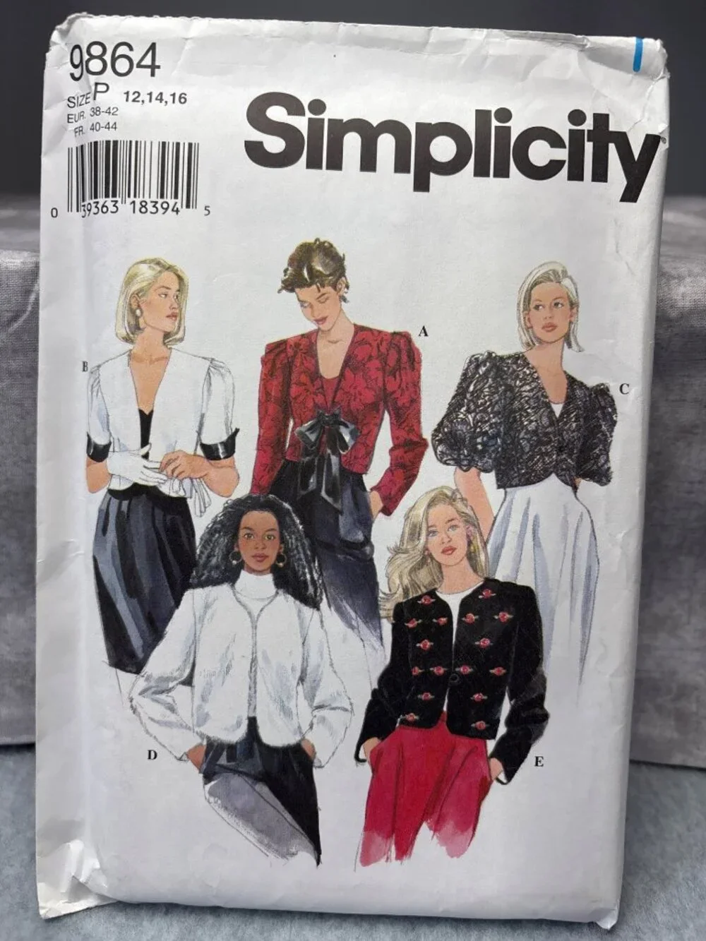 Simplicity 9864 Jacket Sewing Pattern Size 12 14 16 Uncut Vintage Style